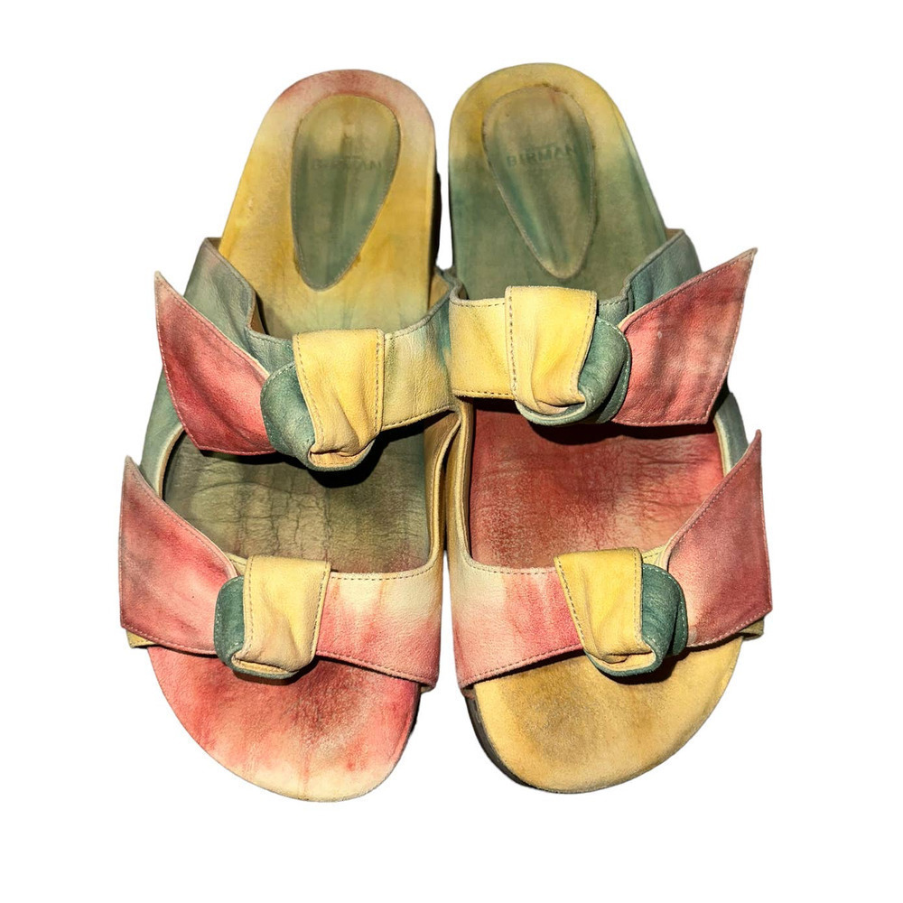 Alexandre Birman Womens Clarita Slides Tie-Dye Shoes Sz. 10.5